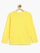 Load image into Gallery viewer, Campana Girls Pure Cotton Full Sleeves Floral Print T-Shirt - Light Yellow
