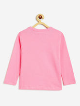 Load image into Gallery viewer, Campana Girls Pure Cotton Full Sleeves Unicorn Print T-Shirt - Light Pink
