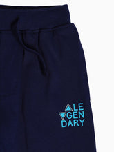 Load image into Gallery viewer, Campana Boys Blake 100% Cotton-Jersey Placement Print Joggers - Navy Blue
