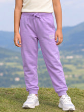 Load image into Gallery viewer, Campana Girls 100% Cotton Jersey Printed Joggers - Purple

