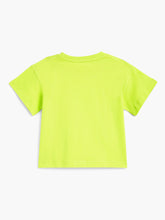 Load image into Gallery viewer, Campana Girls Zuri Pack of 2 Drop Shoulder Half Sleeves Printed Cotton T-shirts - Pink &amp; Lime Green
