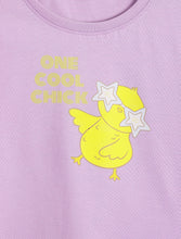 Load image into Gallery viewer, Campana Girls Zuri Pack of 2 Drop Shoulder Printed Cotton T-shirts - Pink &amp; Purple
