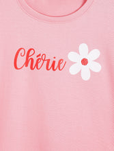 Load image into Gallery viewer, Campana Girls Zuri Pack of 2 Drop Shoulder Printed Cotton T-shirts - Pink &amp; Purple
