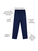 Load image into Gallery viewer, Campana Morris Boys Solid Track Pants - Denim Melange
