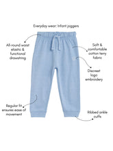 Load image into Gallery viewer, Campana Pack of 2 Infant Joggers - Light Denim &amp; Charcoal Grey
