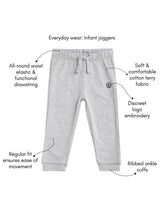 Load image into Gallery viewer, Campana Pack of 2 Infant Joggers - Grey Melange &amp; Denim Melange
