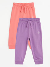 Load image into Gallery viewer, Campana Pack of 2  Infant Joggers - Pink &amp; Purple
