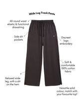 Load image into Gallery viewer, Campana Girls Venus Pure Cotton Wide Track Pants - Grey
