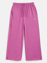 Load image into Gallery viewer, Campana Girls Venus Pure Cotton Wide Track Pants - Dark Pink
