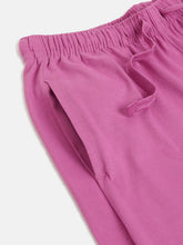 Load image into Gallery viewer, Campana Girls Venus Pure Cotton Wide Track Pants - Dark Pink
