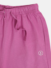 Load image into Gallery viewer, Campana Girls Venus Pure Cotton Wide Track Pants - Dark Pink
