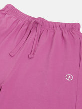 Load image into Gallery viewer, Campana Girls Venus Pure Cotton Wide Track Pants - Dark Pink
