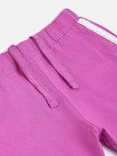 Load image into Gallery viewer, Campana Girls Pure Cotton Contrast Detail Solid Shorts - Dark Pink
