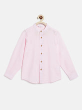 Load image into Gallery viewer, Campana Boys Jon Full Sleeve Cotton - Linen Shirt - Soft Pink
