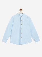 Load image into Gallery viewer, Campana Boys Jon Full Sleeve Cotton - Linen Shirt - Soft Blue
