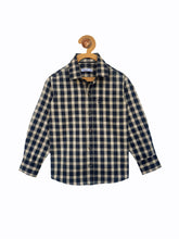 Load image into Gallery viewer, Campana Boys Full-Sleeves Check Shirt - Navy &amp; Off-White (CK13220)
