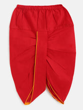 Load image into Gallery viewer, Campana Boys Bansi Dhoti Kurta Set - Flower Doodle Print - Mustard &amp; Maroon
