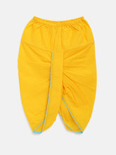 Load image into Gallery viewer, Campana Boys Bansi Dhoti Kurta Set - Leheriya Print - Blue &amp; Yellow

