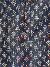 Load image into Gallery viewer, Campana Boys Palash Kurta Pyjama Set - Kantha Block Print - Indigo &amp; Beige
