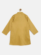 Load image into Gallery viewer, Campana Boys Nishant Kurta Set with Jacket - Jacquard Print - Maroon and Gold
