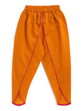 Load image into Gallery viewer, Campana Girls Sanah Dhoti Set - Bold Flower Print - Magenta &amp; Mustard
