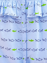 Load image into Gallery viewer, Campana Girls Printed Front Knot Top - Sky Blue (CK30905)
