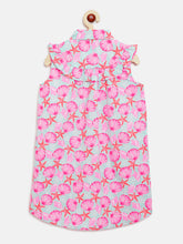 Load image into Gallery viewer, Campana Girls Nicole Shirt Style Tunic Dress - Sea Life Print - Pink &amp; Blue
