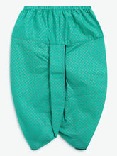 Load image into Gallery viewer, Campana Boys Ananda Dhoti Kurta Set - Wild Flower Motif - Indigo &amp; Teal
