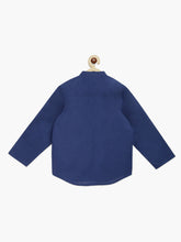 Load image into Gallery viewer, Campana Boys Amias Popover Shirt - Solid Textured - Ink Blue

