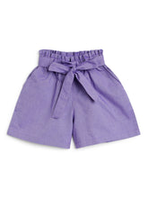 Load image into Gallery viewer, Campana Girls Luna Solid Shorts - Purple Chambray

