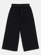 Load image into Gallery viewer, Campana Girls Chelsea 100% Cotton Culottes Trousers with Belt - Black
