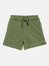 Load image into Gallery viewer, Campana Girls Simone Pack of Two Solid Shorts - Charcoal Grey &amp; Olive Green
