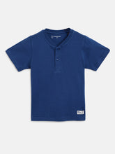 Load image into Gallery viewer, Campana Boys Alan Half Sleeve Henley T-Shirt - Pack of 2 - Green &amp; Blue
